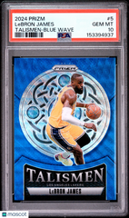 2024 Panini Prizm Talismen LeBron James #5 Blue Wave #/175 PSA 10 POP 9