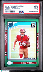 2024 Donruss Optic Ricky Pearsall #284 Green Prizm Rookie #5/5 PSA 9 49ers