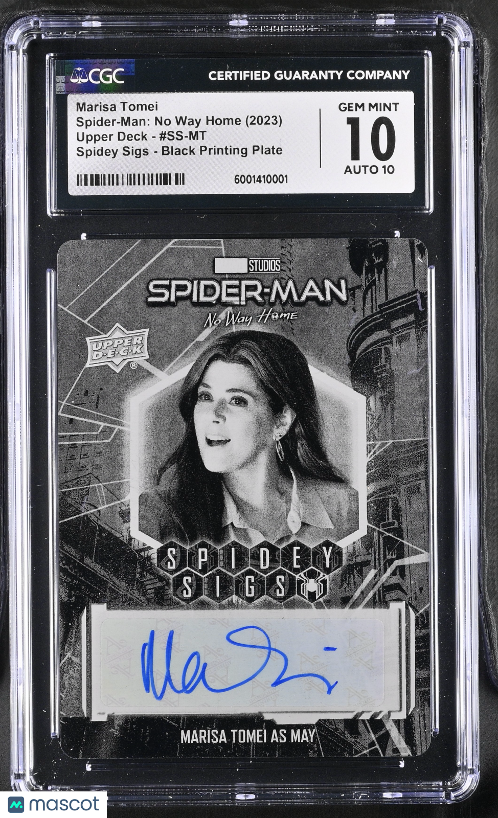 ‘23 Marvel Spider-Man No Way Home Marisa Tomei Autograph 1/1 Plate CGC 10 Auto