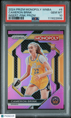 2024 Panini Prizm Monopoly WNBA Insert Cameron Brink #6 Pink Rookie PSA 10