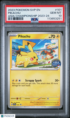 2023 Pokemon Black Star Promo Pikachu Asia Championship 23-24 PSA 10 #101