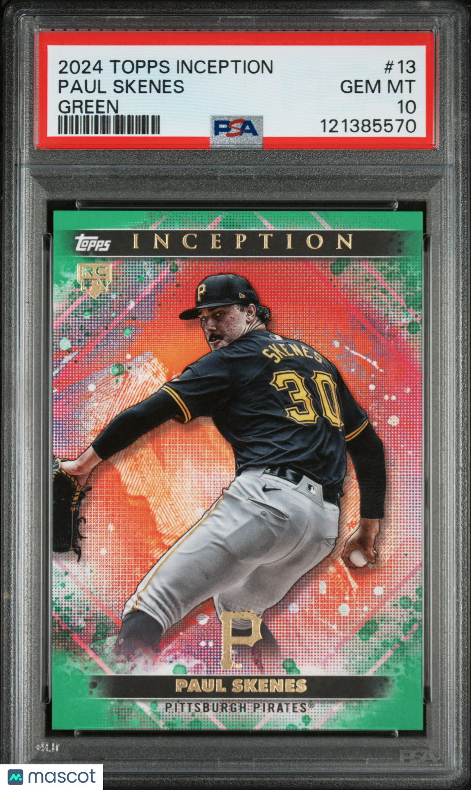2024 Topps Inception Paul Skenes #13 Green ROOKIE RC PSA 10 LOW POP GEM MINT