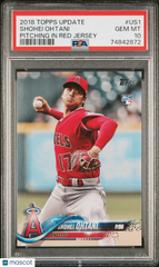 2018 Topps Update Shohei Ohtani #US1 Rookie Pitching Red Jersey PSA 10 Gem Mint