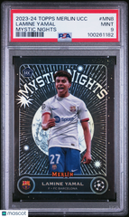2023 Topps Merlin UEFA Club Comp Mystic Nights Lamine Yamal Rookie RC SP PSA 9