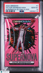 2024 Obsidian Supernova Victor Wembanyama #7 Pink Flood /49 PSA 10 Pop 6