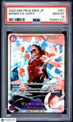 2025 One Piece Japanese Eb02 Anime 25th Monkey D. Luffy PSA 10 #061 Gem Mint