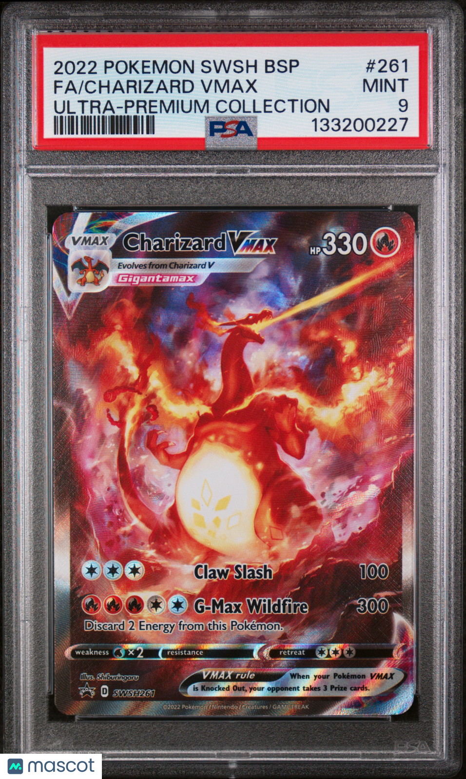 2022 Pokemon Swsh Black Star Promo Charizard VMAX Ultra-Premium Fa PSA 9 #261
