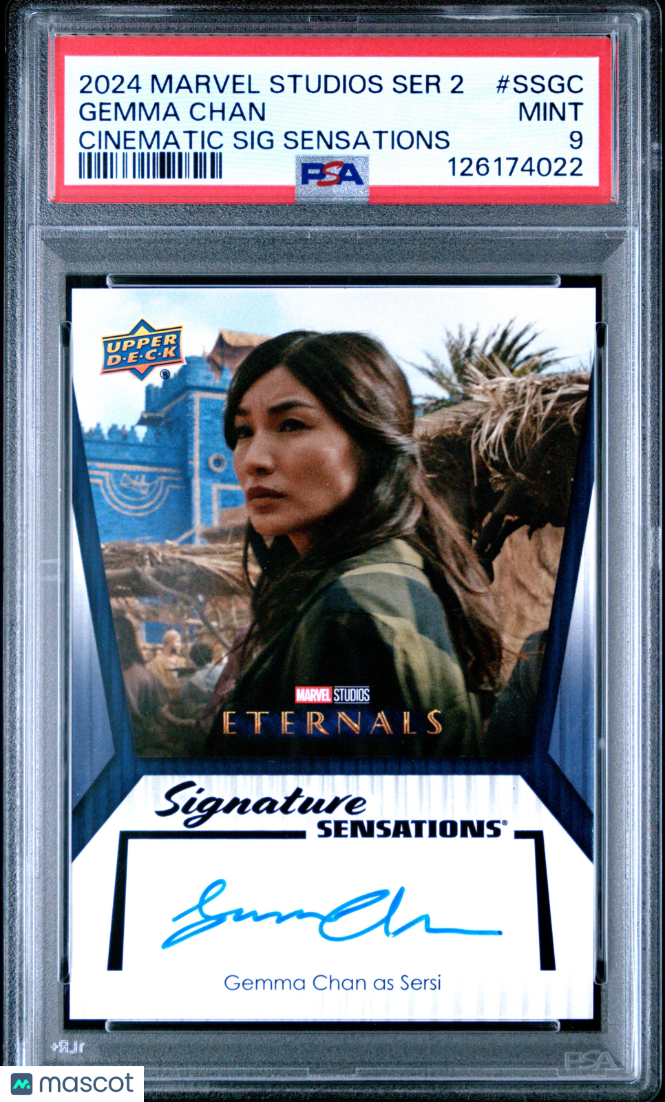 2024 UD Marvel Studios S2 Cinematic Signatures Gemma Chan #SSGC PSA 9 Eternals