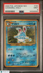 2000 Pokemon Japanese Neo Azumarill Holo Japanese Holo Twirl Mint PSA 9 #184