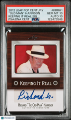 2012 Leaf Pop Century Keeping It Real Signatures R. old Man Harrison Auto PSA 10