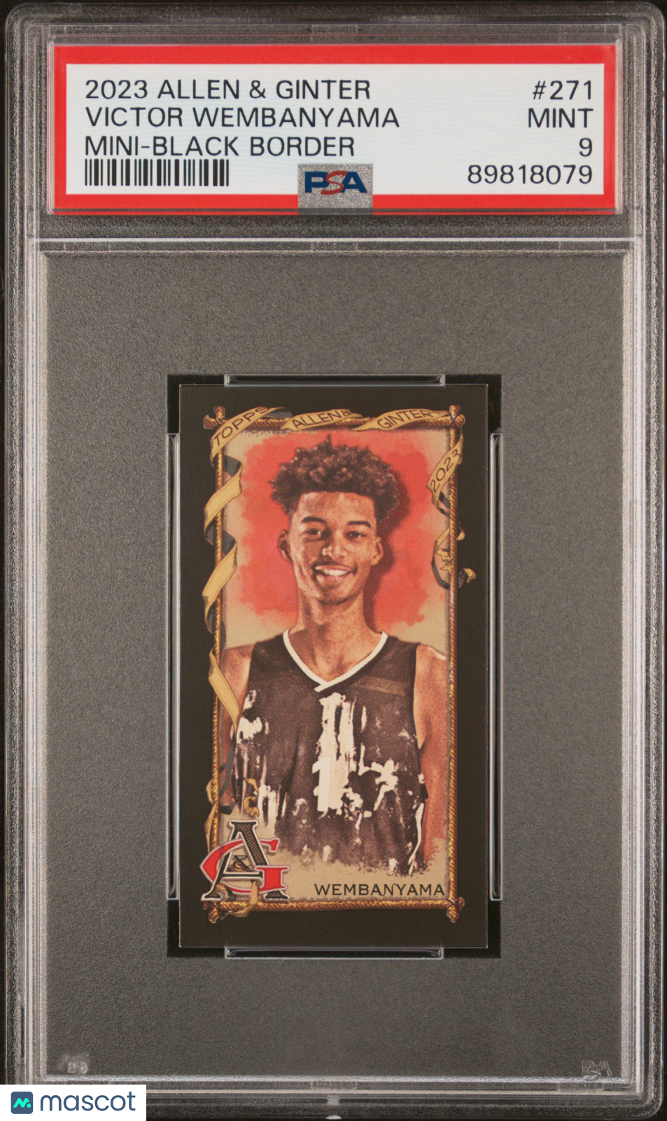 2023 Topps Allen & Ginter Victor Wembanyama #271 Rookie Mini Black Border PSA 9