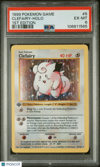 1999 Pokemon Game Clefairy #5 1ST Edition PSA 6 Holo Rare