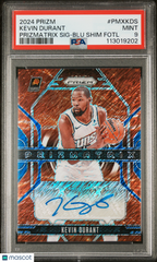 2024 Prizm Prizmatrix Signatures Kevin Durant #/25 Blue Shimmer Fotl Auto PSA 9