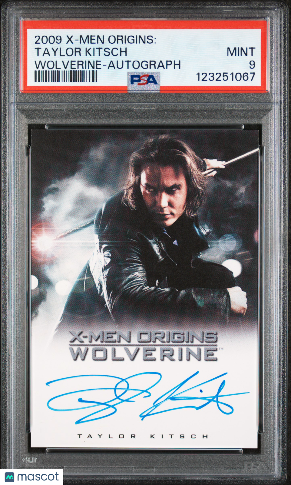 2009 X-Men Origins: Wolverine Autograph Taylor Kitsch Remy Lebeau Gambit PSA 9