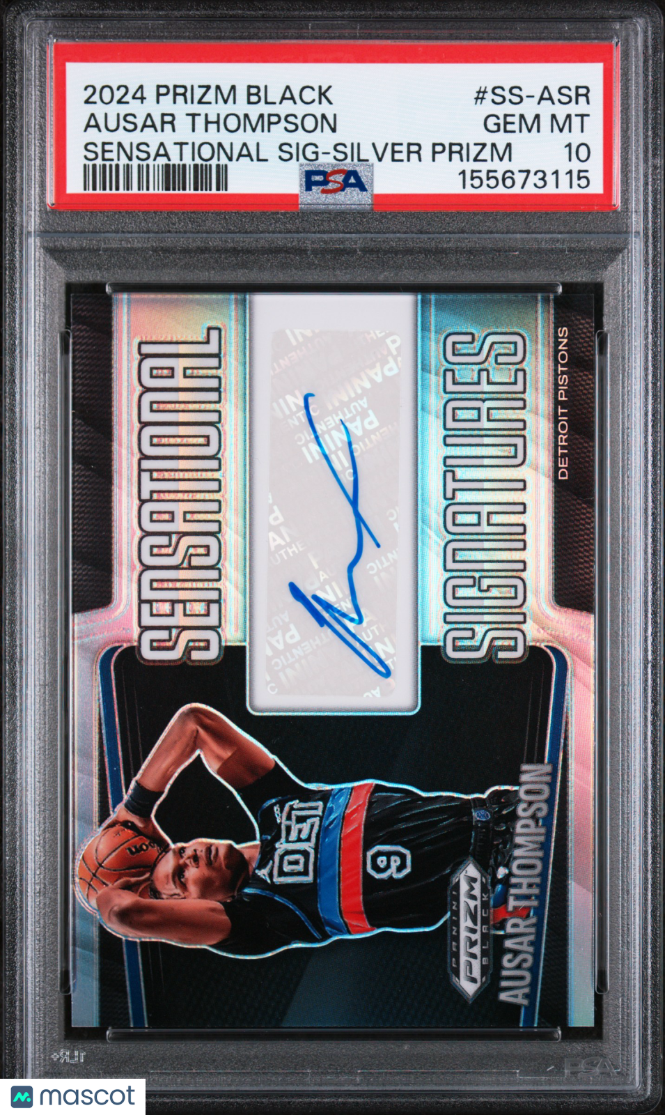 2024 Prizm Black Sensational Signatures Ausar Thompson Auto Silver PSA 10 Gem