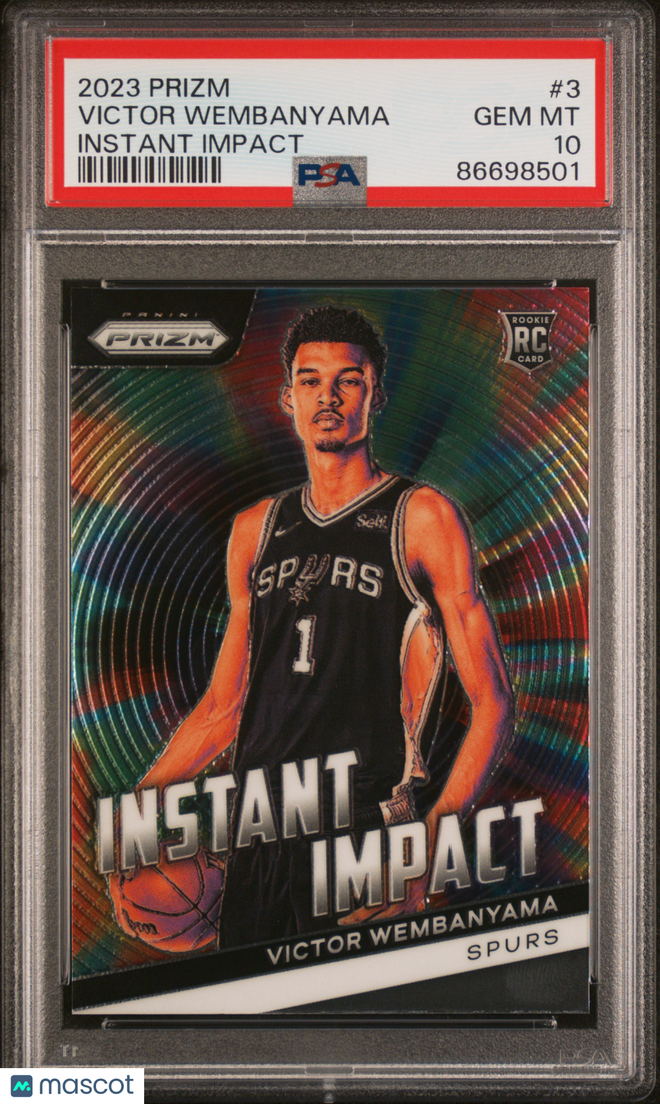 2023 Prizm Instant Impact Victor Wembanyama #3 Rookie RC PSA 10 Gem Mint