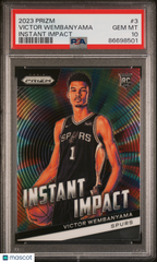 2023 Prizm Instant Impact Victor Wembanyama #3 Rookie RC PSA 10 Gem Mint