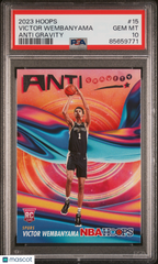 2023 Panini NBA Hoops Anti Gravity Victor Wembanyama #15 Rookie RC PSA 10 Gem Mt