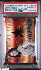 2007 Donruss Americana Cinema Stars Carrie Fisher Relic /25 PSA Auto