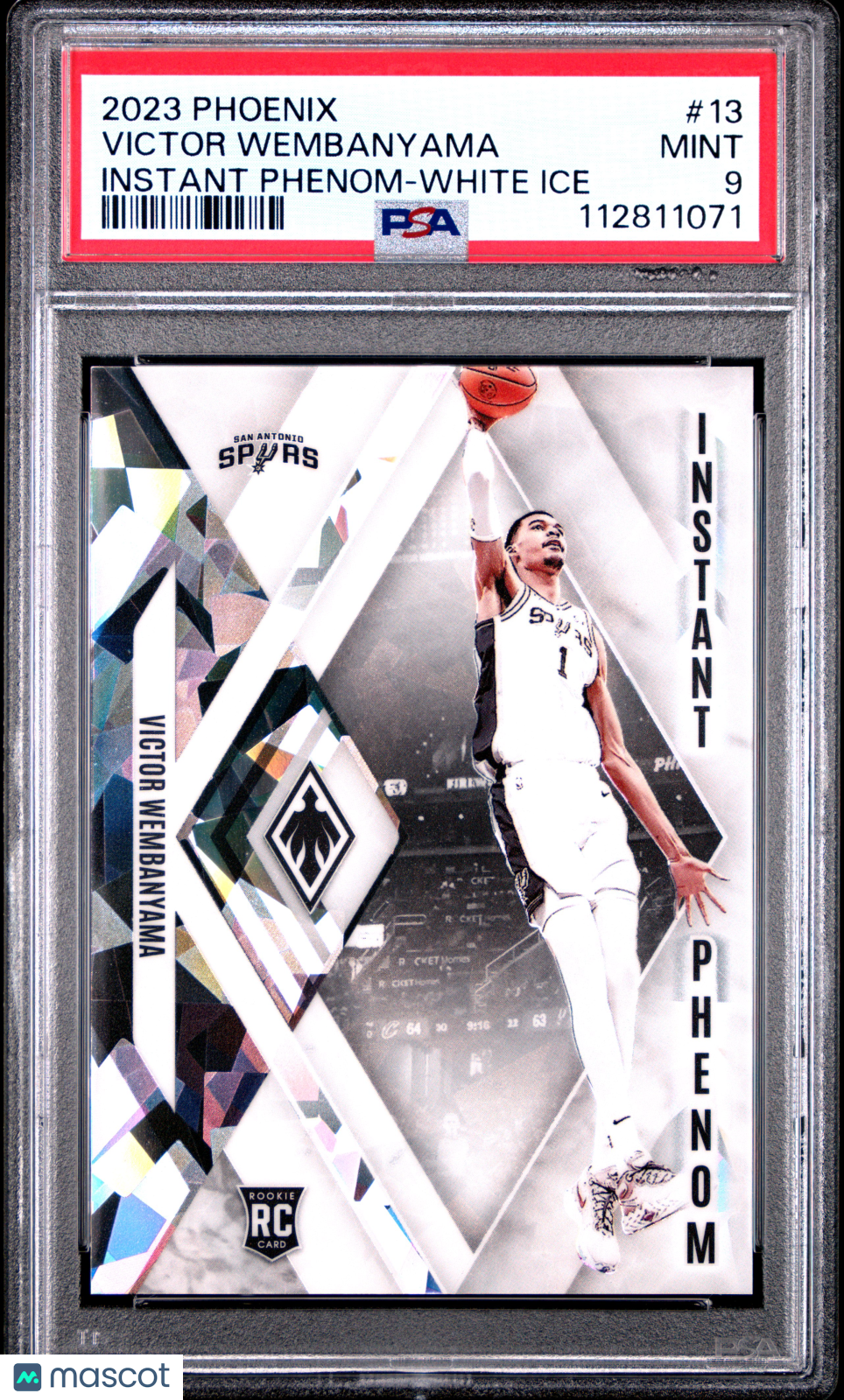 2023 Phoenix Instant Phenom Victor Wembanyama #13 Rookie White Ice /125 PSA 9