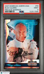 2007 Donruss Americana Private Signings Buzz Aldrin #59 Auto Autograph /50 PSA 9