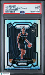 2023 Panini Prizm Victor Wembanyama #136 Silver Rookie RC PSA 9 Mint Spurs