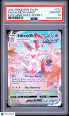 2021 Pokemon Sword Shield Evolving Skies Sylveon VMAX Fa Secret PSA 10 #212 Gem