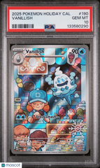 2025 Pokemon Holiday Calendar Vanillish Full Art Gem Mint PSA 10 #190