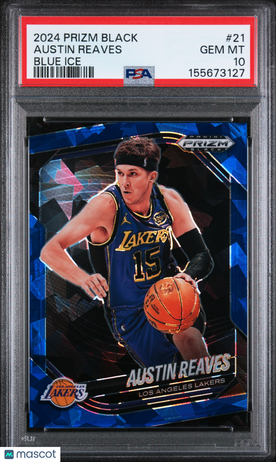 2024 Panini Prizm Black Austin Reaves #21 Blue Ice #/125 PSA 10 Gem Mint POP 3