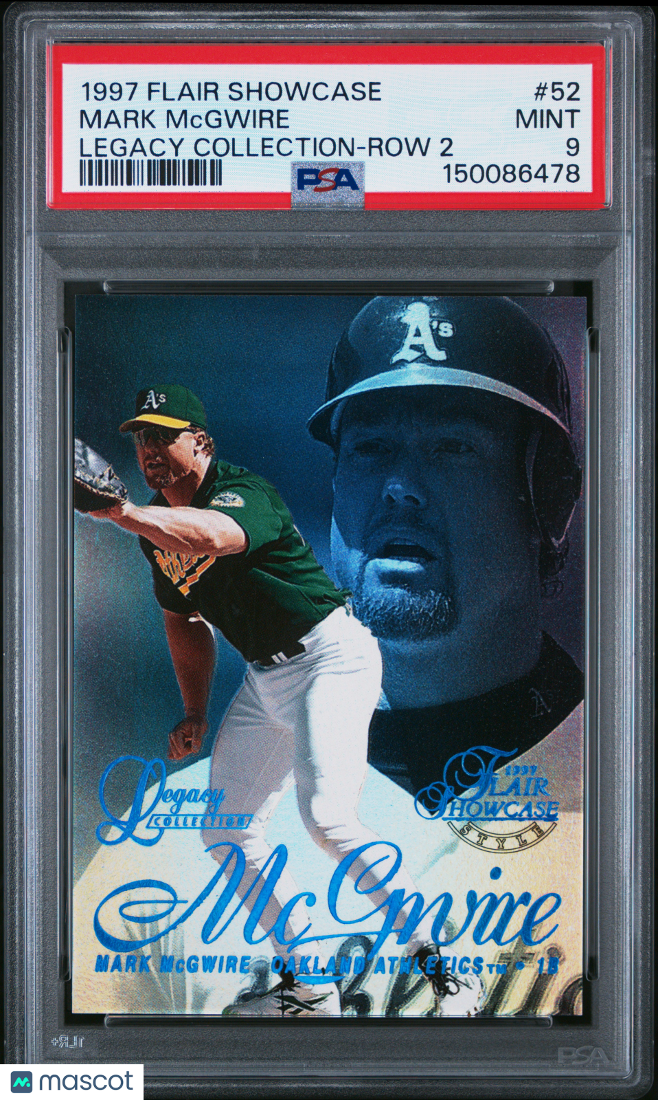 1997 Flair Showcase Legacy Collection Mark Mcgwire #52 Row 2 #81/100 PSA 9