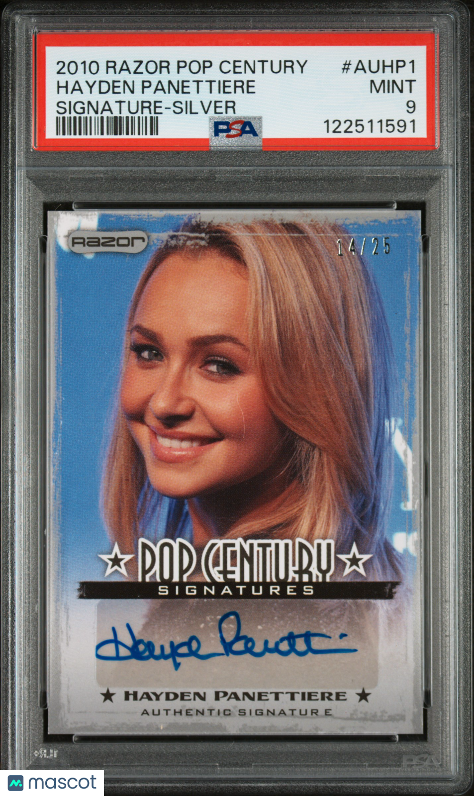 2010 Razor Pop Century Signatures Hayden Panettiere Cheerleader Auto #/25 PSA 9