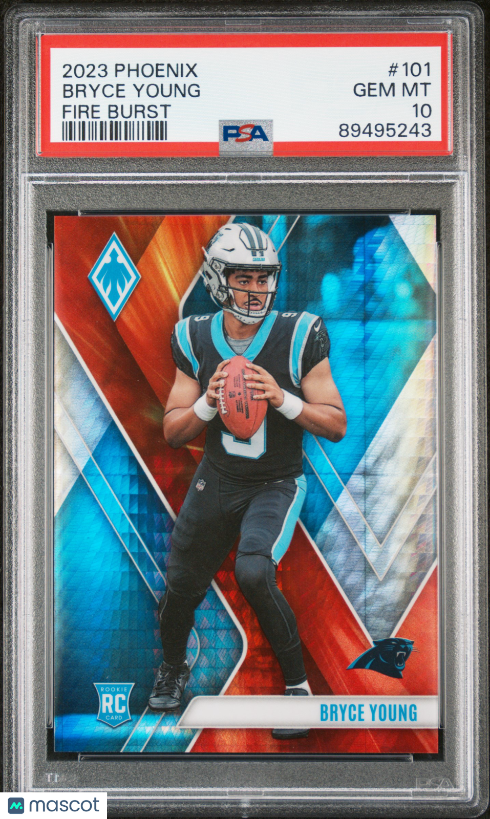2023 Panini Phoenix Bryce Young #101 Fire Burst Prizm Rookie RC #/340 PSA 10