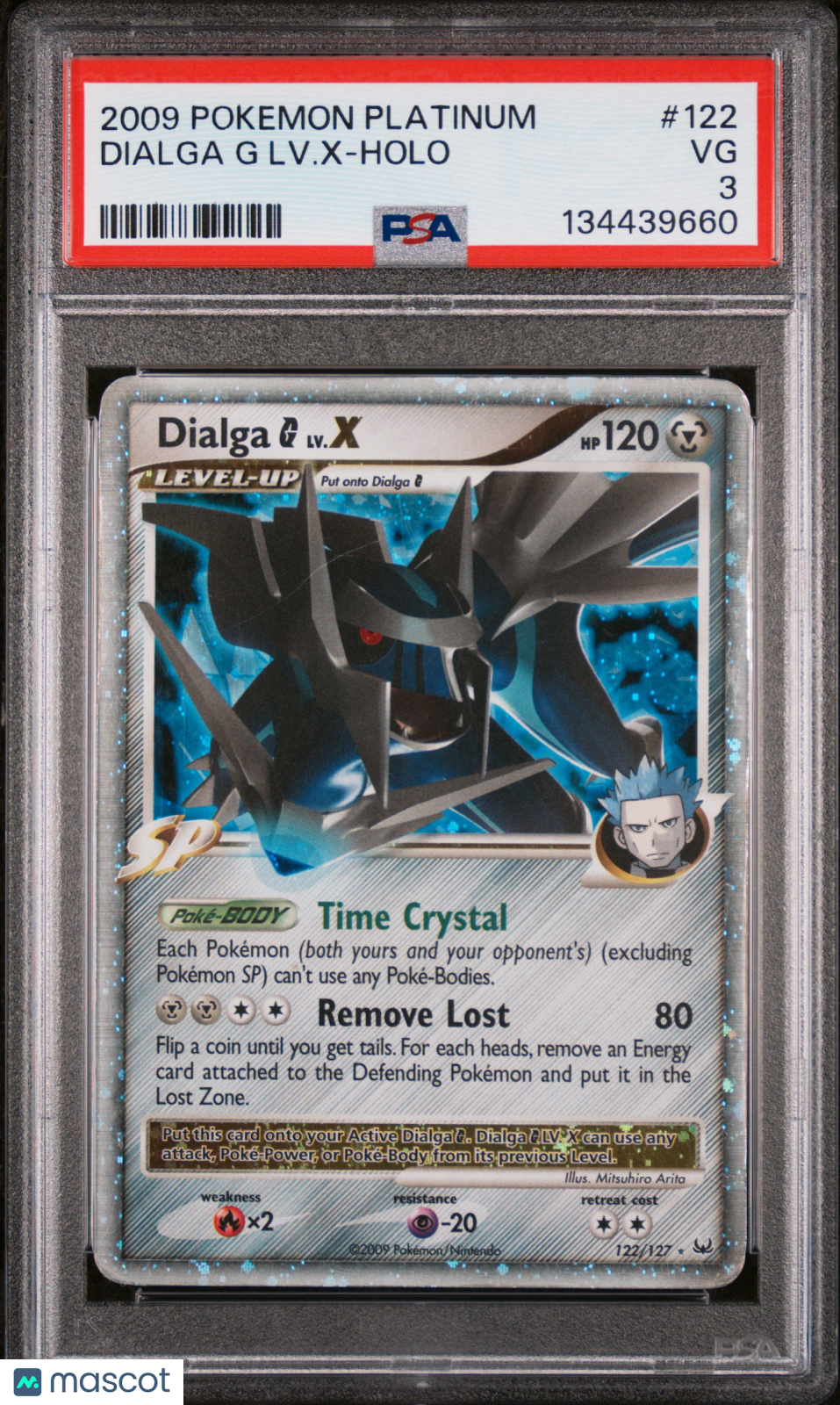 2009 Pokemon Platinum Dialga G Level Up X Holo PSA 3 #122