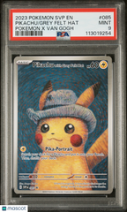 ‘23 Pokemon SVP EN-SV Black Star Promo Grey Felt Hat Pikachu #085 Van Gogh PSA 9