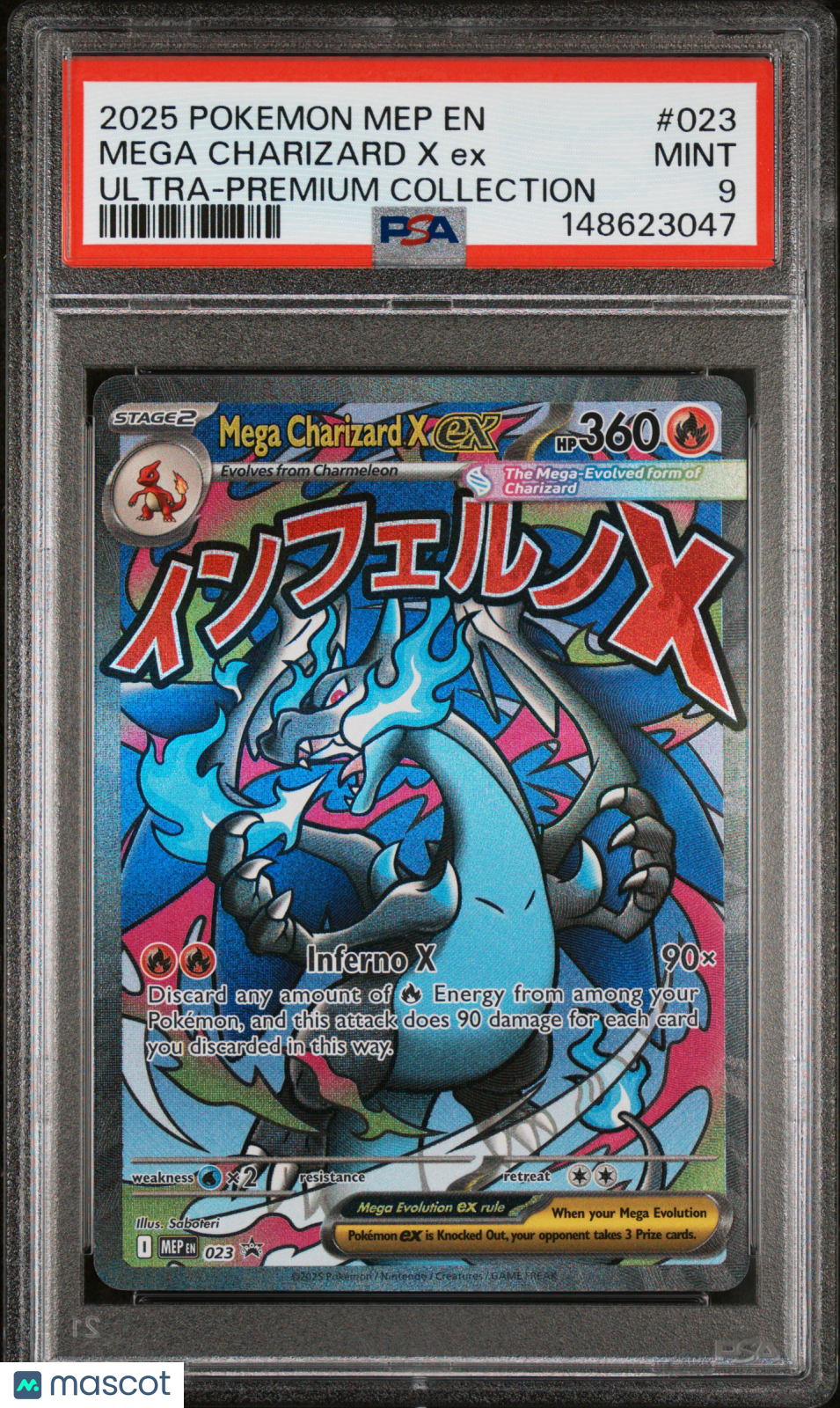 2025 Pokemon Black Star Promo Mega Charizard X EX Ultra-Premium Coll PSA 9 #023