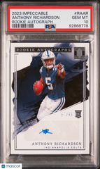 2023 Panini Impeccable Rookie Autograph Anthony Richardson #/99 PSA 10 Pop 1