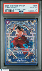 2025 One Piece Op11 Fist Of Divine Speed Luffy-Tarou Special Alt Art PSA 10 #005