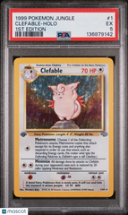 1999 Pokemon Jungle Clefable Holo 1st Edition PSA 5 #1