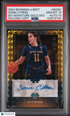 2024 Bowman U Best Signatures Sonia Citron Gold Geo Ref Rookie 50 PSA 10 Auto 10