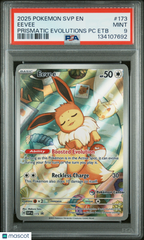 2025 Pokemon Black Star Promo Eevee Prismatic Evolutions P Center Etb PSA 9 #173