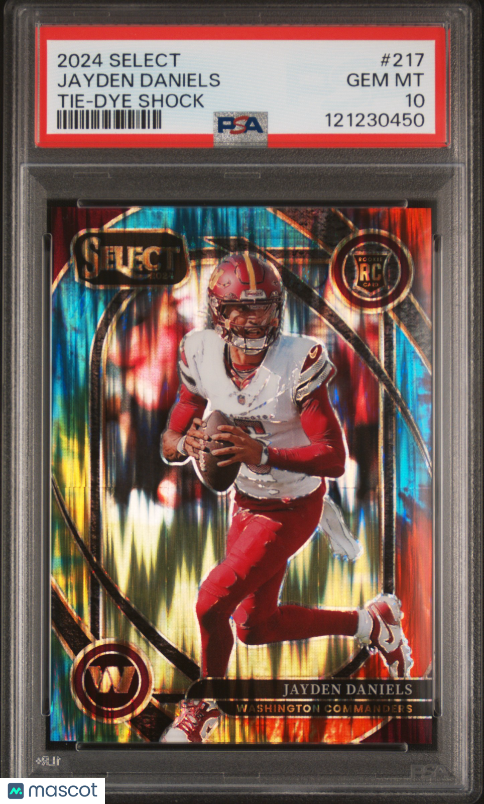 2024 Panini Select Jayden Daniels #217 Tie Dye Shock Rookie #/25 PSA 10 POP 1