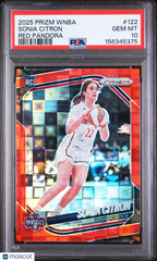 2025 Panini Prizm WNBA Sonia Citron #122 Red Pandora Rookie /199 Low Pop PSA 10