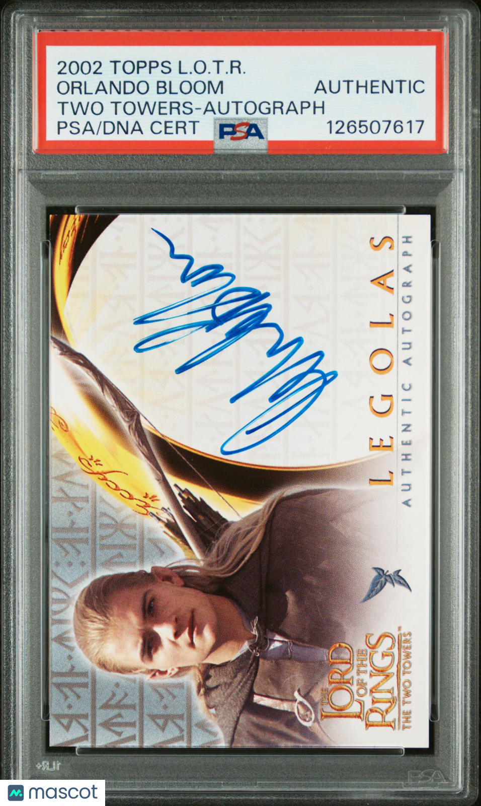 2002 Topps Lord Of The Rings The Two Towers Autograph Orlando Bloom PSA Auto