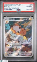2023 Pokemon Pal EN-Paldea Evolved Raichu #211 Illustration Rare PSA 10 Gem Miny