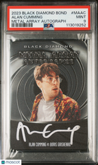 2023 Upper Deck Black Diamond James Bond Metal Autograph Alan Cumming PSA 9