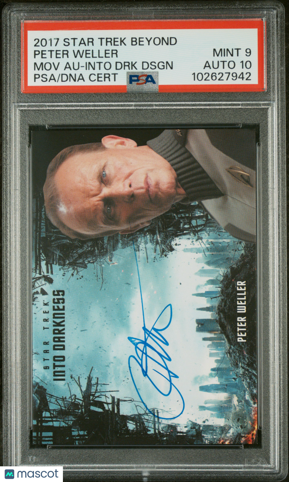 2017 Star Trek Beyond Autograph Peter Weller Into Darkness LE Auto PSA 9/10