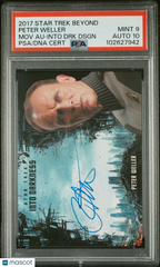2017 Star Trek Beyond Autograph Peter Weller Into Darkness LE Auto PSA 9/10