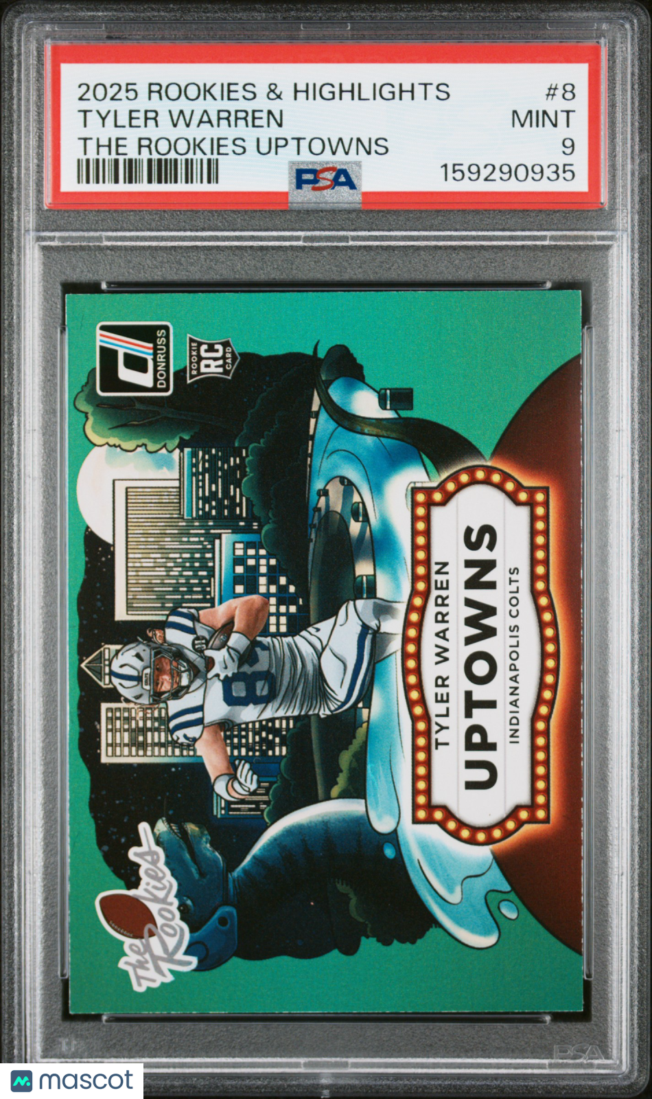 2025 Donruss RC Highlights The Rookies Uptowns Green Tyler Warren #8 PSA 9 Mint