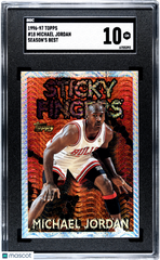 1996 Topps Michael Jordan #18 Season's Best Sticky SGC 10 POP 15 Tough Gem Mint