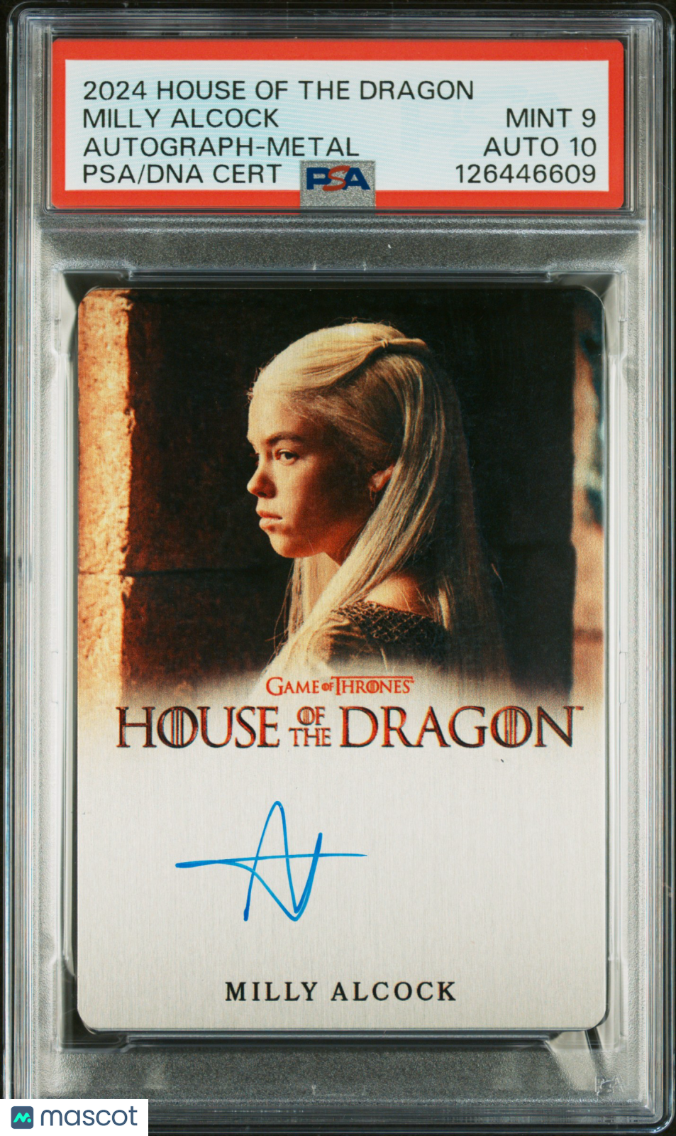 2024 Rittenhouse House Of The Dragon S1 Autograph Milly Alcock /55 PSA 9 10 Auto